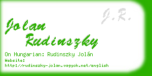 jolan rudinszky business card